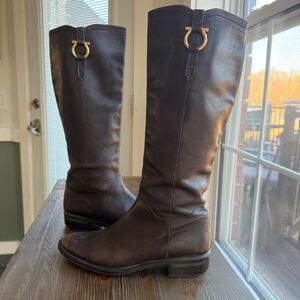 Salvatore Ferragamo Dark Brown Over the Knee Riding Boots Size 10